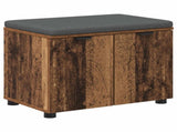 Hall Bench Old Wood 60 x 38 x 46 cm Engineered Wood and Fabric 891478