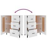 Sideboard High Gloss White 69.5x34x90 cm Engineered Wood 812237