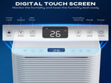 12L/Day 2000ML Portable Quiet Dehumidifier for Home Laundry Room Bedroom Basement, Electric Moisture T3398P378790