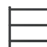 Metal Bed Frame without Mattress with Headboard Black 90x200cm 355358
