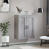Wall Mounted Cabinet Grey Sonoma 69.5x34x90 cm Engineered Wood 830394