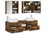 Bathroom Furniture Set 5 pcs Smoked Oak 3407091