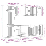 ZNTS 8 Piece Kitchen Cabinet Set Kalmar Sonoma Oak Engineered Wood 3314804