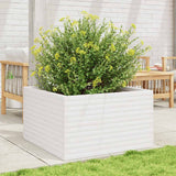 Garden Planter White 80x80x46 cm Solid Wood Pine 3282420