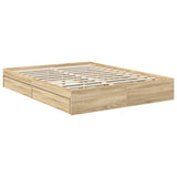 Storage Bed with Drawer Sonoma Oak 150 x 200 cm Engineered Wood 3411196