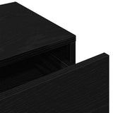 Wall Shelf with Drawers Black 100x36x19 cm Engineered Wood 859987