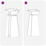 Pillar Planter Silver 40 x 40 x 100 cm 873862