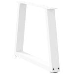 ZNTS Dining Table Legs V-Shape 2 pcs White 50x cm Steel 4012549