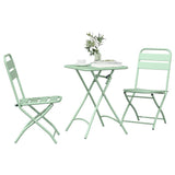 Bistro Set 3 pcs Green Steel 42002952