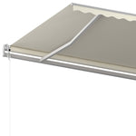 ZNTS Manual Retractable Awning with Posts 6x3.5 m Cream 3070077