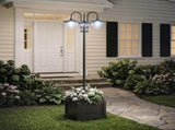 189cm 3-head Solar Lamp Post, Street Light with Planter, Automatic-on, 6 Hour Max Outdoor Ready LED T3398P548527