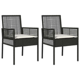 Garden Chair 2 pcs Black 55 x 53 x 85 cm Poly Rattan 42003445