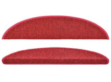 Stair Mats 10 pcs 56x17x3 cm Red Half Round 149745