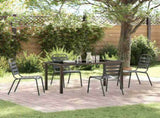 Garden Dining Set 5 pcs Anthracite Powder-Coated Steel 3379298