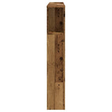 Headboard Cabinet Old Wood 120x19x104.5 cm Engineered Wood 856878