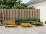 Sofa Set 6 pcs Natural Solid Acacia Wood 3417249