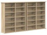 CD Cabinet 2 pcs Sonoma Oak 60 x 17 x 92 cm Engineered Wood 8012735