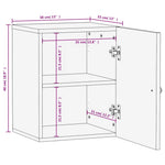 Bathroom Wall Cabinet Black 38x33x48 cm Solid Wood Mango 356839