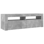 TV Cabinet with LED Lights Concrete Grey 120x35x40 cm 804314