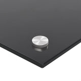 Kitchen Backsplash Black 100 x 60 cm Tempered Glass 249492