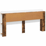 Headboard Cabinet with Storage Smoked Oak Engineered Wood 8001296