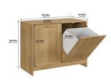 Tilted Laundry Hamper with Removable Basket, Hidden Laundry Hamper, Bathroom Laundry Hamper Storage W6296P540580