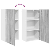 Hanging Cabinet Grey Sonoma and White 50 x 31 x 100 cm 884351