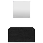 ZNTS 2 Piece Bathroom Furniture Set Black Engineered Wood 242557