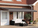Manual Awning Frame with LEDs White and Anthracite 4 x 2 m 3420556