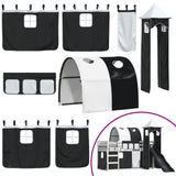 Bunk Bed without Mattress with Slide White and Black 80x200 cm 3284173
