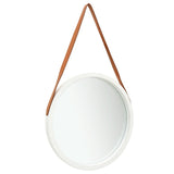 Wall Mirror with Strap 50 cm White 320364