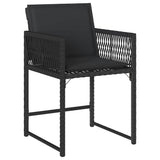 Garden Dining Set 9 pcs Black Poly Rattan 3380748