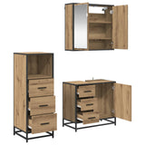 Bathroom Furniture Set 3 pcs Artisan Oak Engineered Wood 3402424
