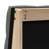 Upholstered Headboard Dark Grey 100 cm Solid Pine Wood 879190