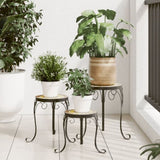 Plant Stands 3 pcs Terracotta and White Ceramic 4003397