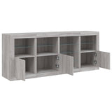 Sideboard with LED Lights Grey Sonoma 164x37x67 cm 3209056