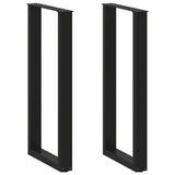 Bar Table Legs U-Shaped 2 pcs Black 40x cm Steel 4013228