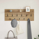Wall-Mounted Coat Rack with Shelf Artisan Oak 100 x 40 x 12 cm 874450