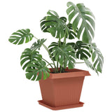 Plant Pots 24 pcs Brick Red 38 x 38 x 30 cm Plastic 3403309