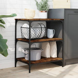 Kitchen Trolley Smoked Oak 60x41x76 cm Engineered Wood 842303