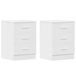 Bedside Cabinets 2 pcs White 38x35x56 cm Engineered Wood 800451