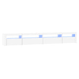 TV Cabinet with LED Lights White 270x35x40 cm 3152746