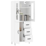 Highboard White 69.5x34x180 cm Engineered Wood 3198497