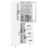 Highboard White 69.5x34x180 cm Engineered Wood 3198497