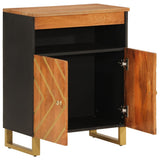 Side Cabinet Brown and Black 60x33.5x75 cm Solid Wood Mango 356808