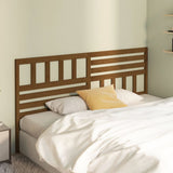 Bed Headboard Honey Brown Solid Pine Wood Large Simplistic 814162