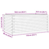 Garden Planter White 110x60x45.5 cm Solid Wood Pine 847284