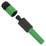 Garden Hose with Fitting Set Green 0.75" 100 m PVC 154386