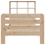 ZNTS Bed Frame without Mattress 100x200 cm Solid Wood Pine 3309917
