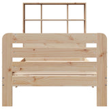 ZNTS Bed Frame without Mattress 100x200 cm Solid Wood Pine 3309917